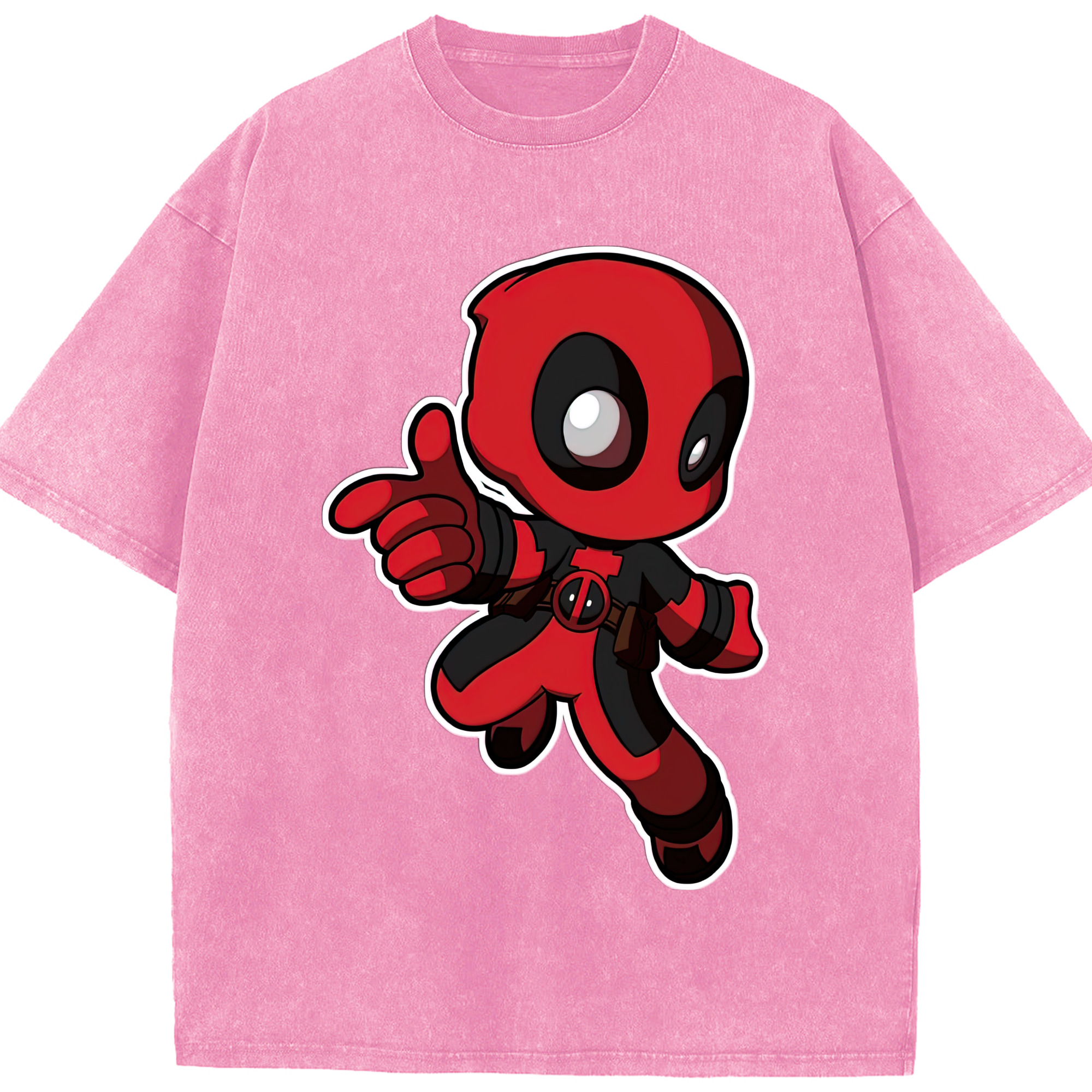 （画像用） Deadpool デッドプール 綿100% ヴィンテージ風 半袖Tシャツ（フロントプリント）